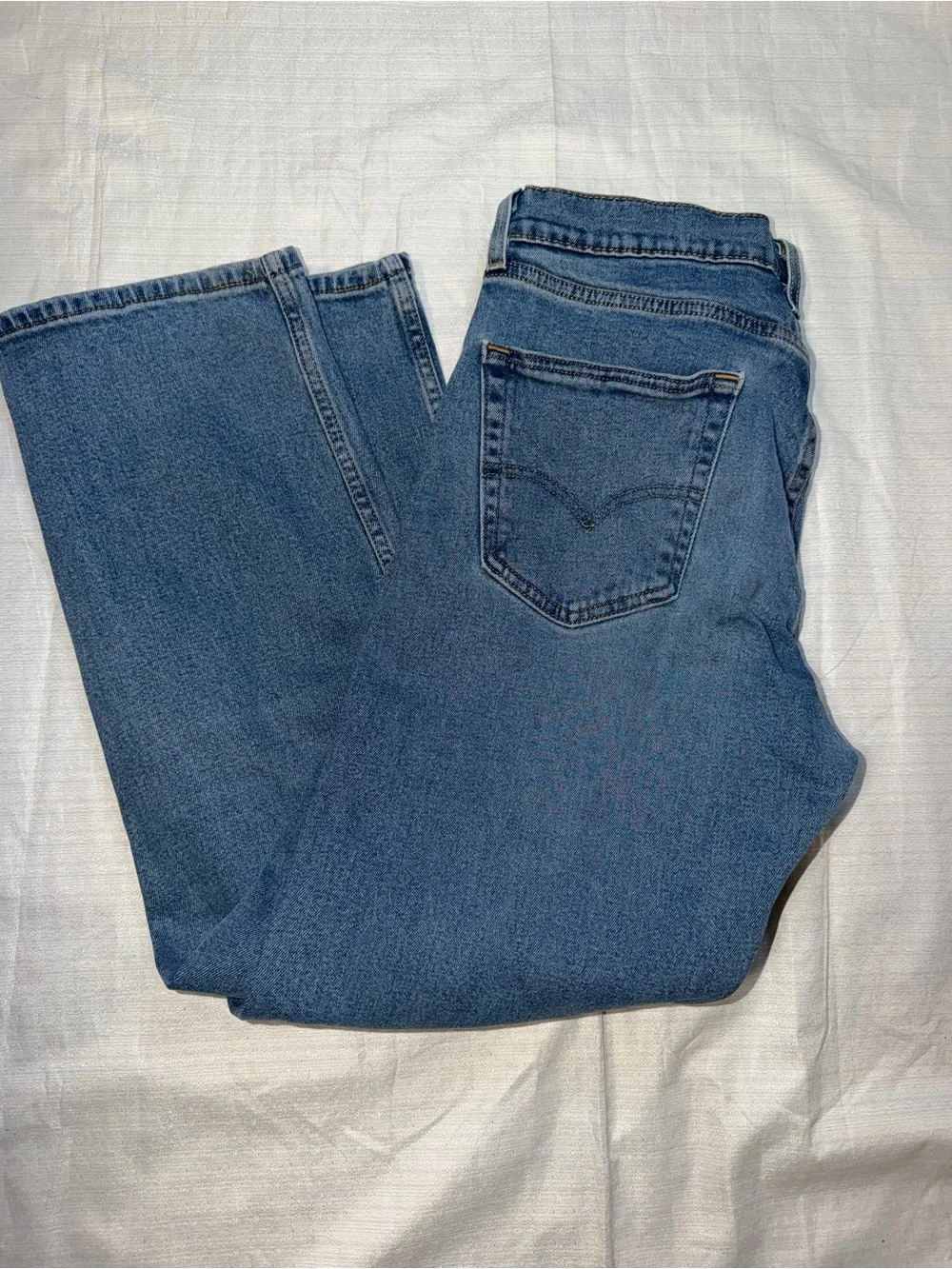 Levi's 505 Regular Fit Men's Jeans 32x29 Medium Wash Blue Denim Stretch